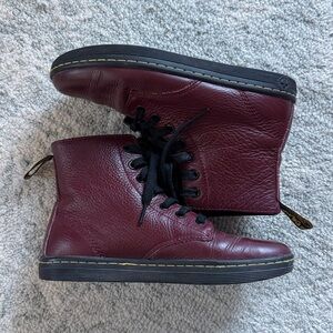 DR MARTENS Oxblood Leyton Lace Up Boots